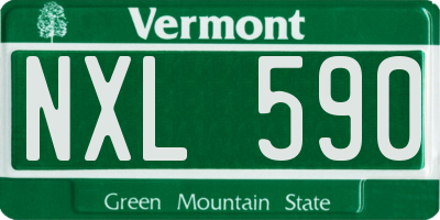 VT license plate NXL590