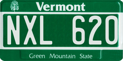 VT license plate NXL620