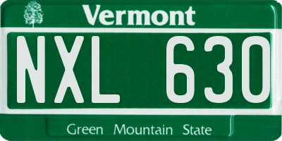 VT license plate NXL630