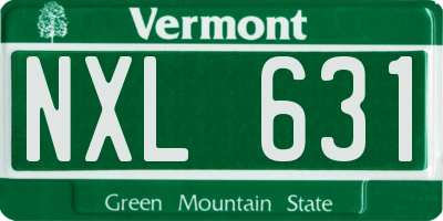 VT license plate NXL631