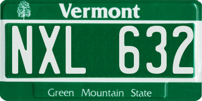 VT license plate NXL632