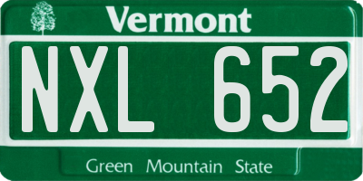 VT license plate NXL652