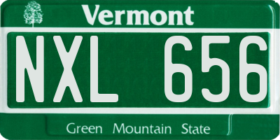 VT license plate NXL656