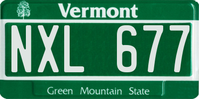 VT license plate NXL677