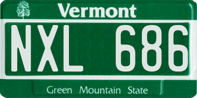 VT license plate NXL686