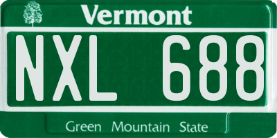 VT license plate NXL688
