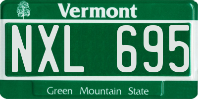 VT license plate NXL695