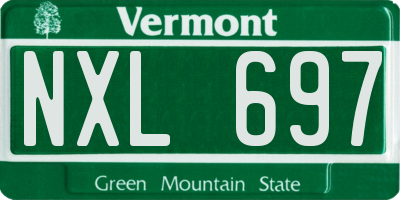 VT license plate NXL697