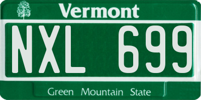 VT license plate NXL699
