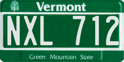 VT license plate NXL712