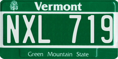 VT license plate NXL719