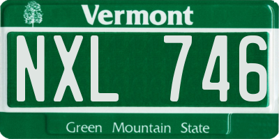 VT license plate NXL746