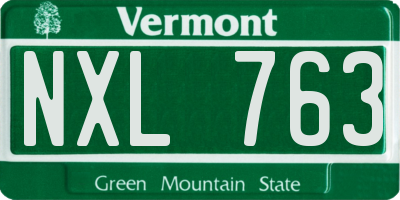 VT license plate NXL763