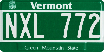 VT license plate NXL772