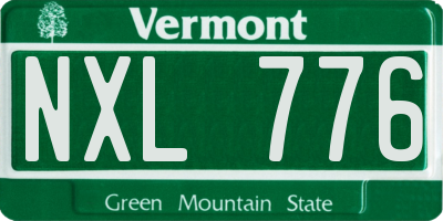 VT license plate NXL776