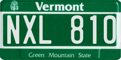 VT license plate NXL810