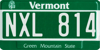 VT license plate NXL814