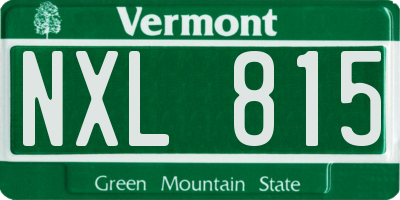 VT license plate NXL815