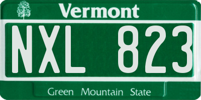 VT license plate NXL823