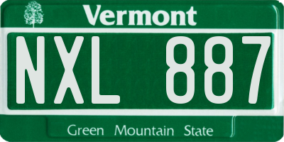 VT license plate NXL887