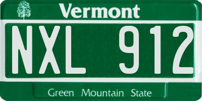 VT license plate NXL912