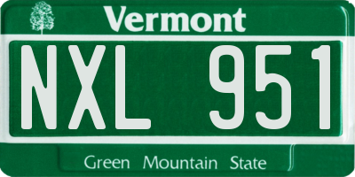 VT license plate NXL951