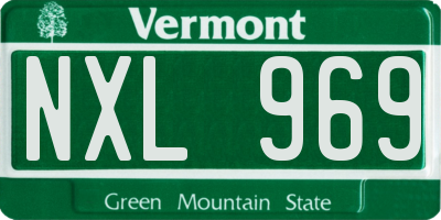 VT license plate NXL969