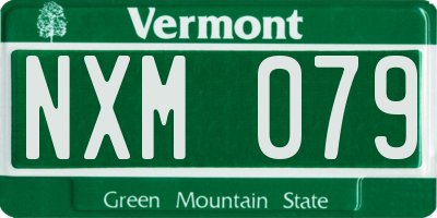 VT license plate NXM079
