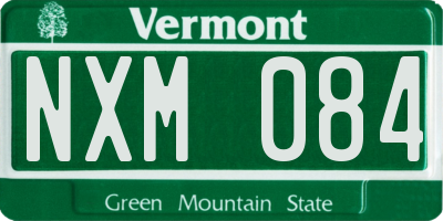 VT license plate NXM084