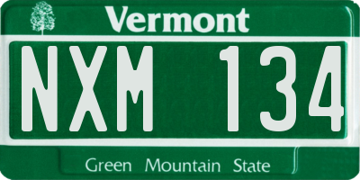 VT license plate NXM134