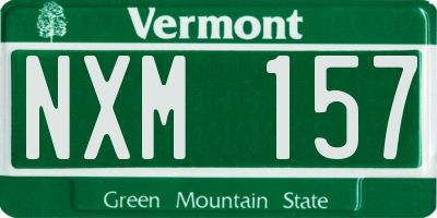 VT license plate NXM157