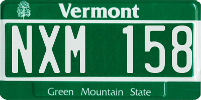 VT license plate NXM158