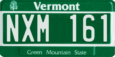 VT license plate NXM161