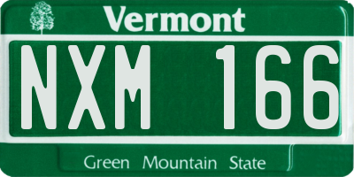 VT license plate NXM166