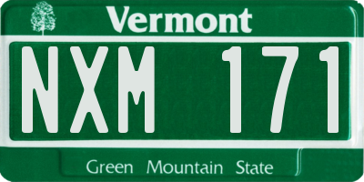 VT license plate NXM171