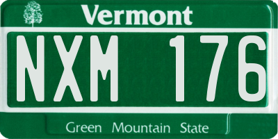 VT license plate NXM176