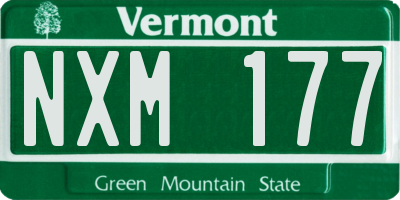 VT license plate NXM177