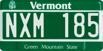 VT license plate NXM185