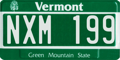 VT license plate NXM199
