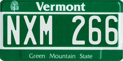 VT license plate NXM266