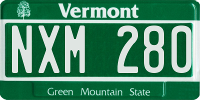 VT license plate NXM280