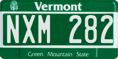 VT license plate NXM282
