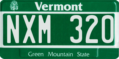 VT license plate NXM320