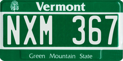 VT license plate NXM367