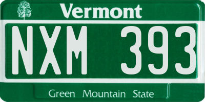 VT license plate NXM393