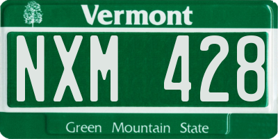 VT license plate NXM428