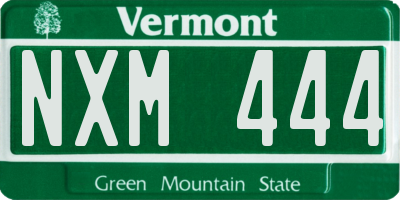 VT license plate NXM444