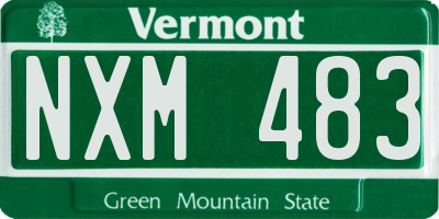 VT license plate NXM483