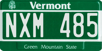 VT license plate NXM485
