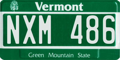VT license plate NXM486